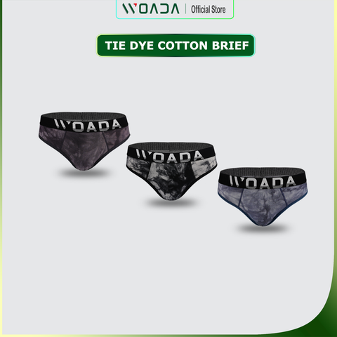  [COMBO 3] Quần Lót Nam Brief Chất Liệu Cotton Nhuộm Tie-Dye Thời Thượng Thương Hiệu WOADA LK168 