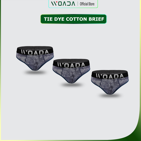  [COMBO 3] Quần Lót Nam Brief Chất Liệu Cotton Nhuộm Tie-Dye Thời Thượng Thương Hiệu WOADA LK168 