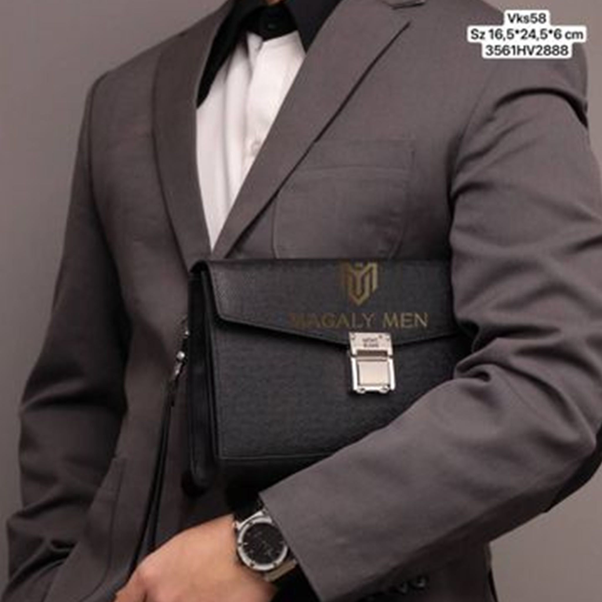 VKS58 Ví Khóa Số, Ví Nam Cầm tay, Clutch Cầm Tay Nam Da Bò Mont Blanc