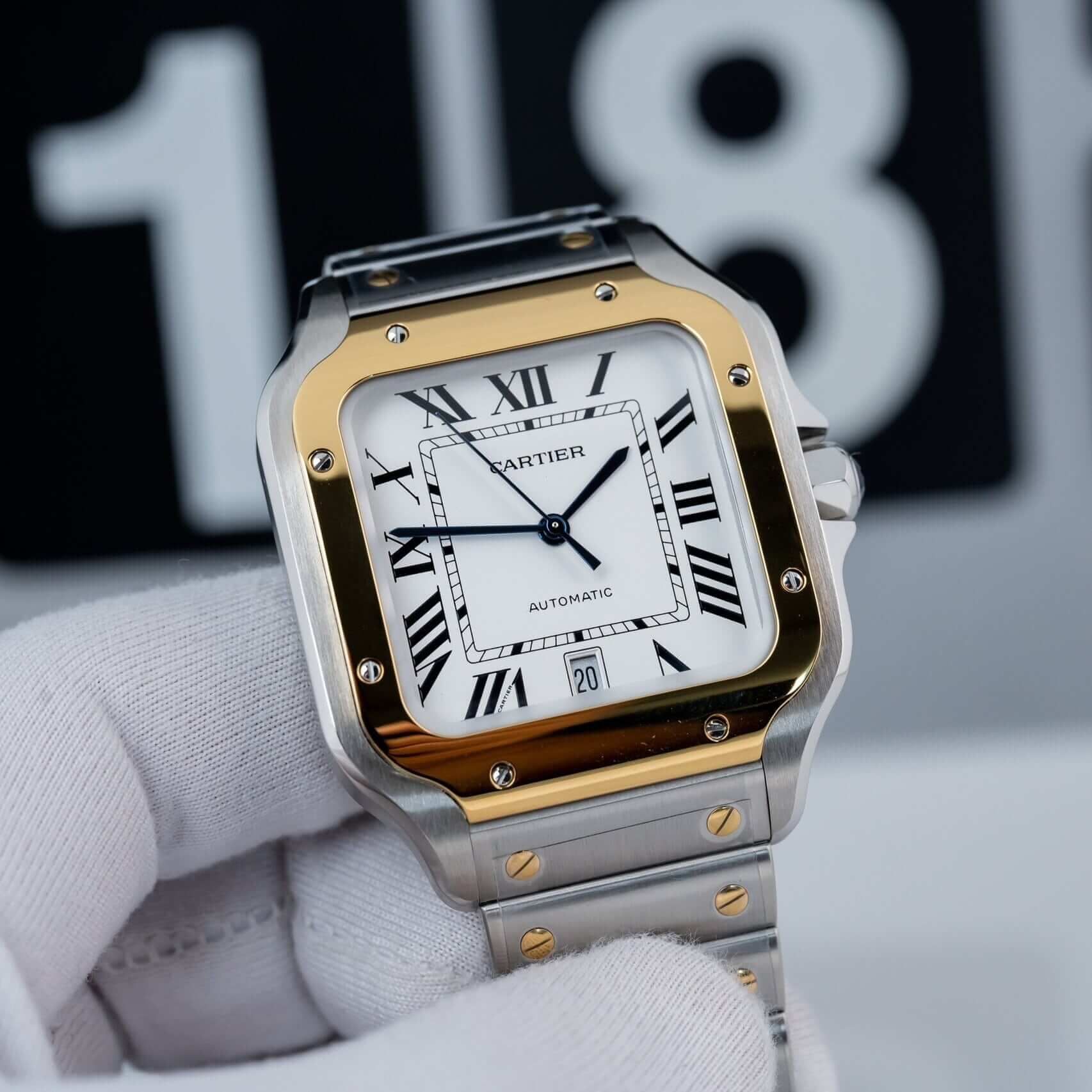 Đồng hồ Cartier De Santos Rep Chế Tác Chuẩn Hãng W2SA0006 2018 Rose Gold