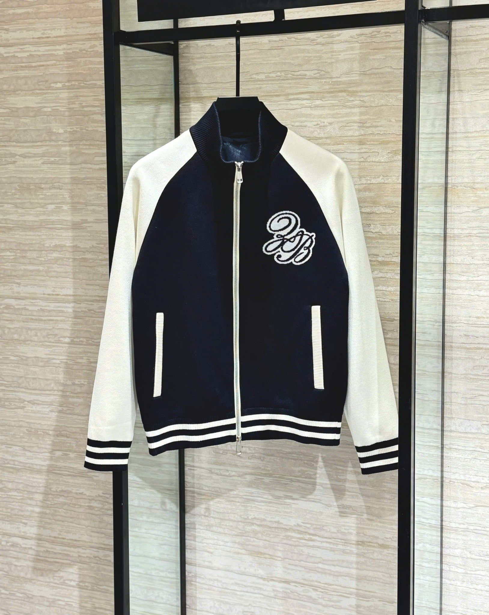 Áo khoác Varsity thêu logo Balmain