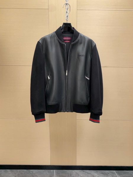 Áo khoác bomber Gucci da Nappa và vải dệt kim