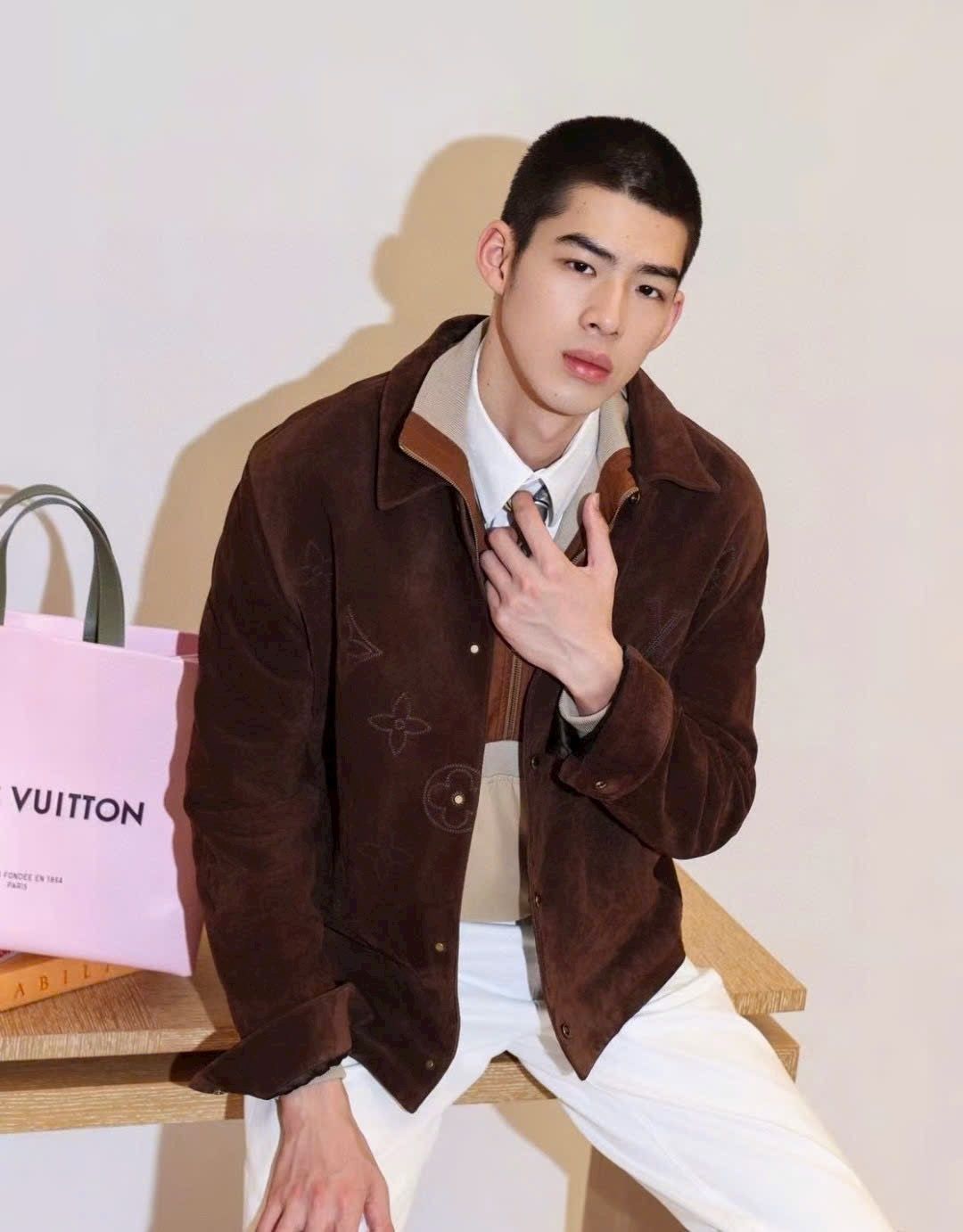 Áo khoác sơ mi Louis Vuitton dáng rộng màu Nâu