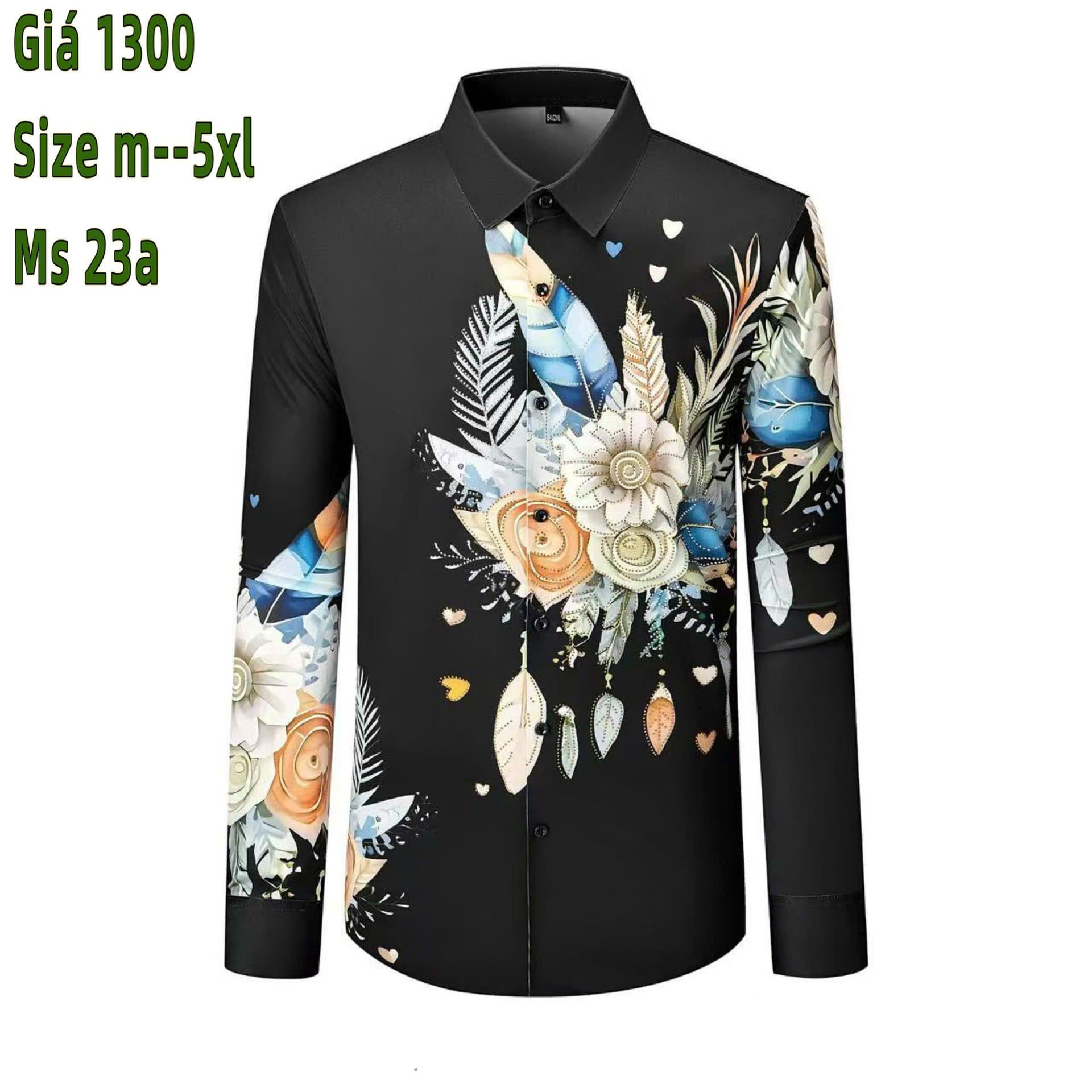 Áo Sơ Mi Lụa Nam Cao Cấp Họa Tiết Hoa