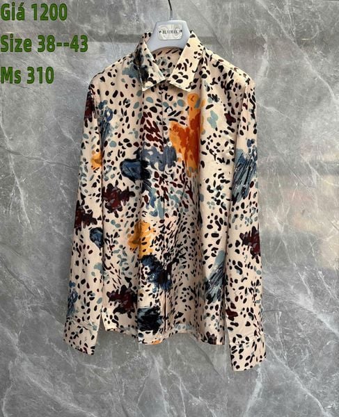 Áo Sơ Mi Lụa Cao Cấp Fendi họa tiết Falena