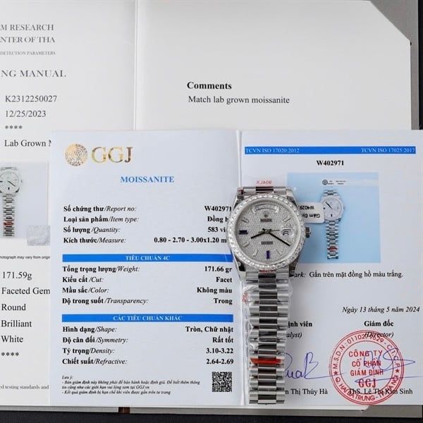 Rolex Day-Date 40mm nạm kim cương hoàn toàn