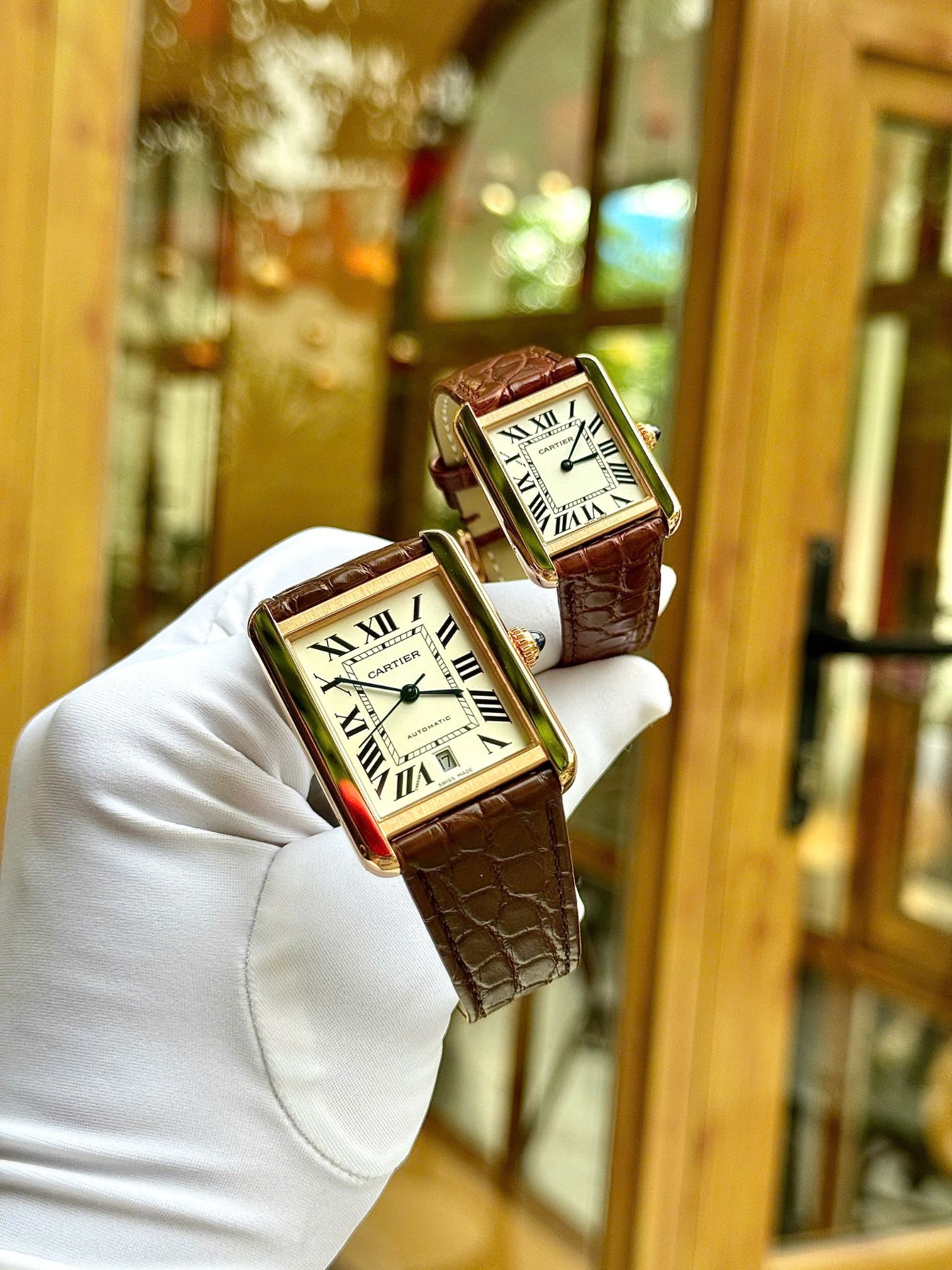 Đồng hồ Cặp đôi Cartier Tank Solo Automatic Vàng hồng