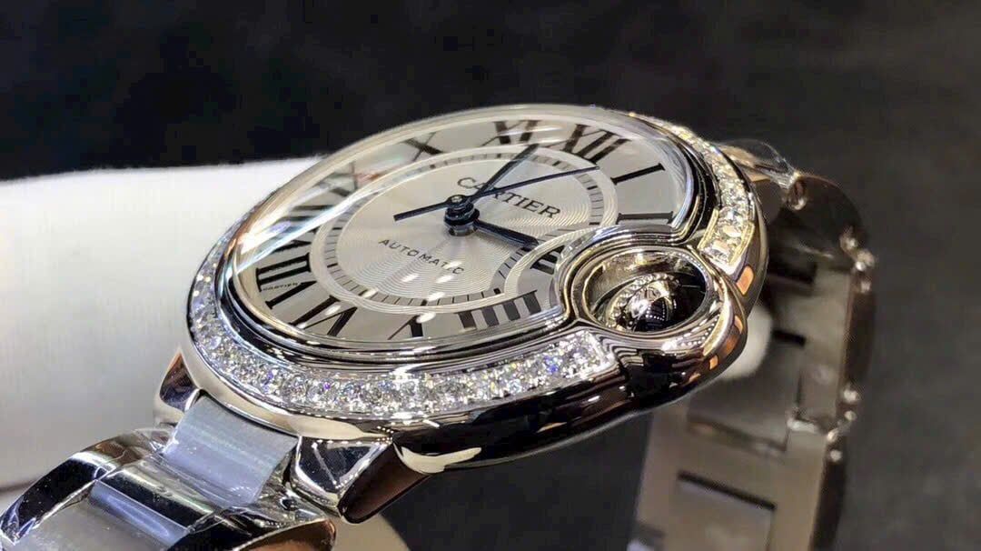 Đồng hồ Cặp đôi Cartier Ballon Bleu Chế tác bản vành bezel Kim cương
