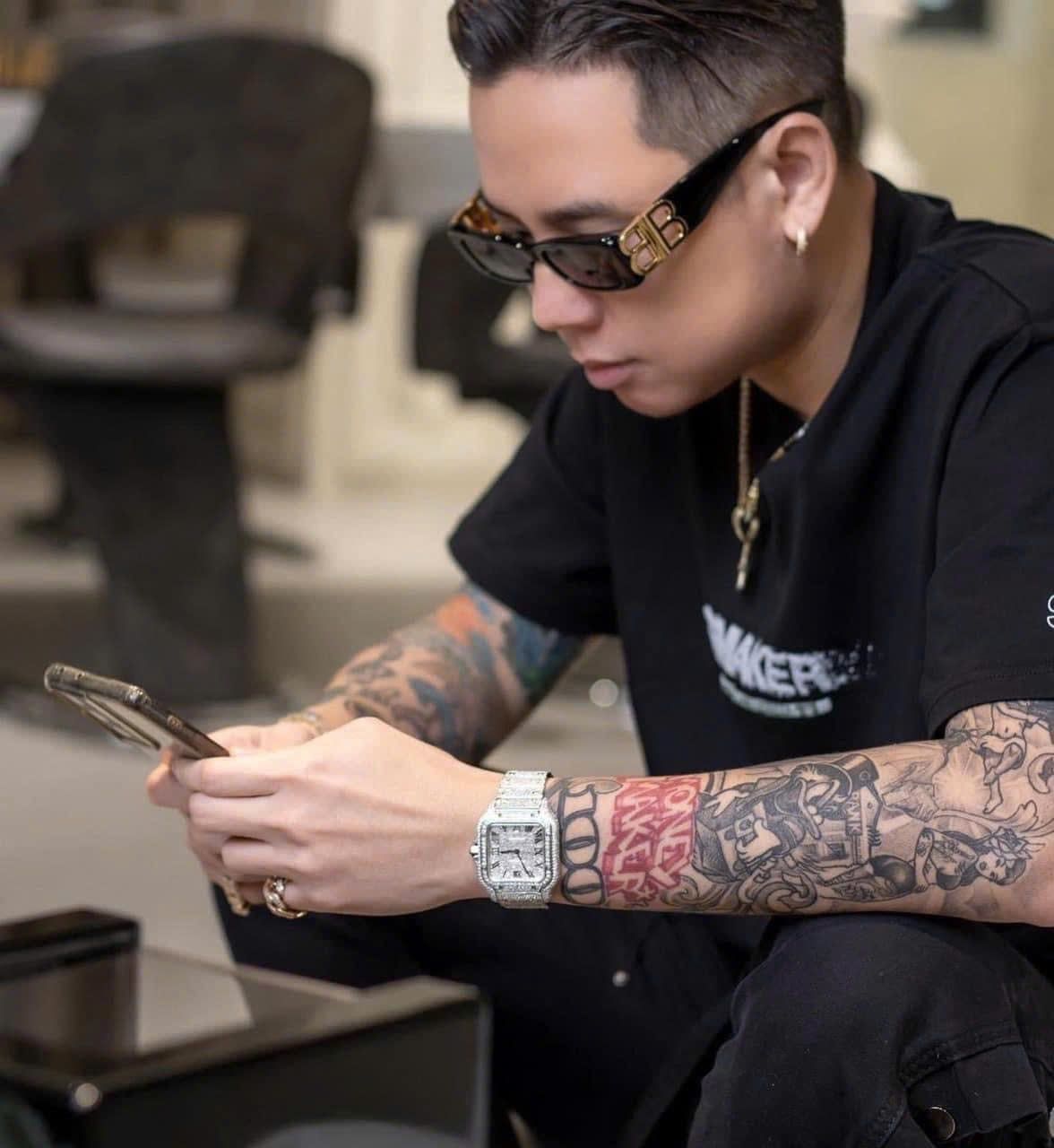 Đồng hồ Cặp đôi Cartier Santos Chế tác bản full Kim cương