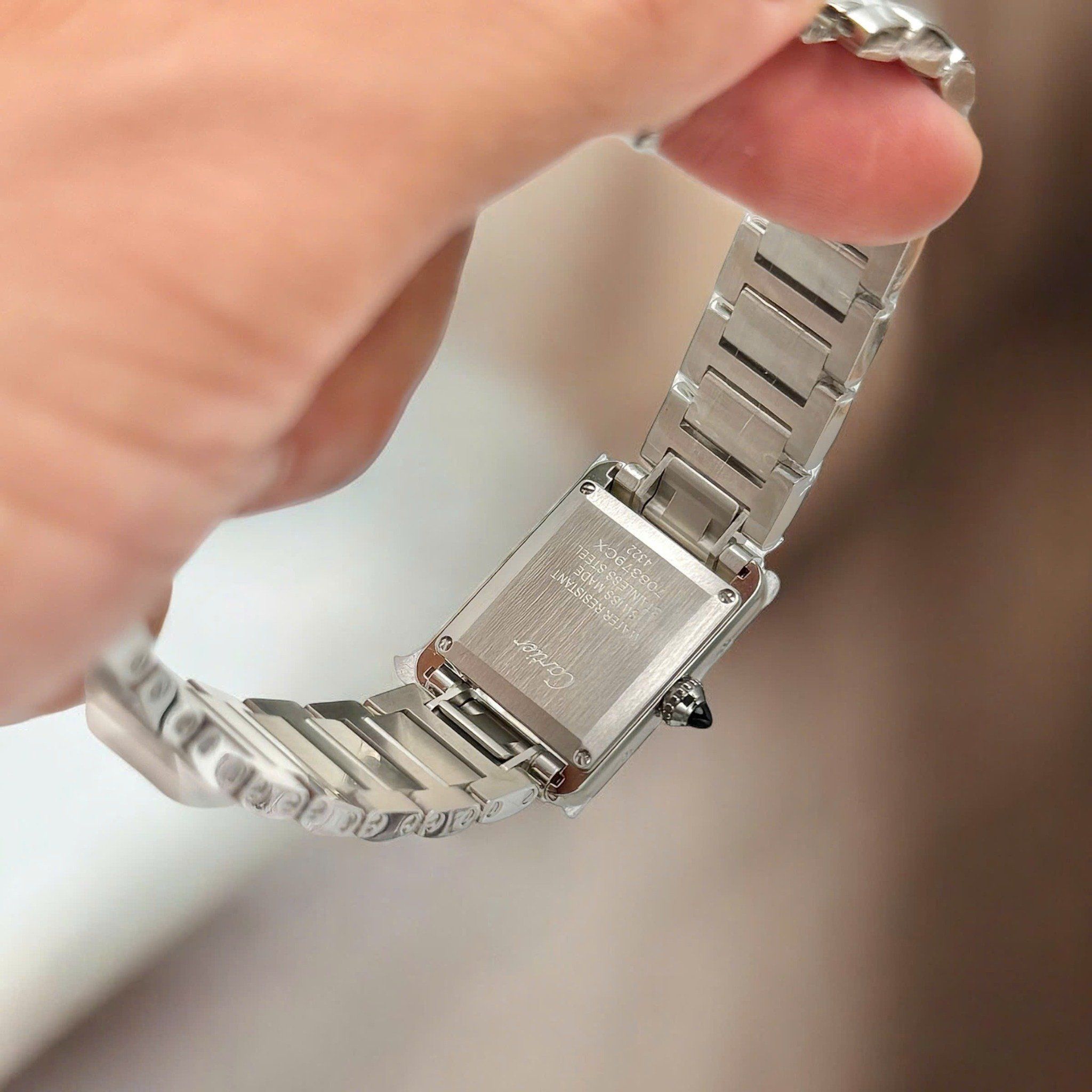 Đồng hồ Cặp đôi Cartier Tank Must WSTA0051 Watch dây Thép 29.5mm x 22mm