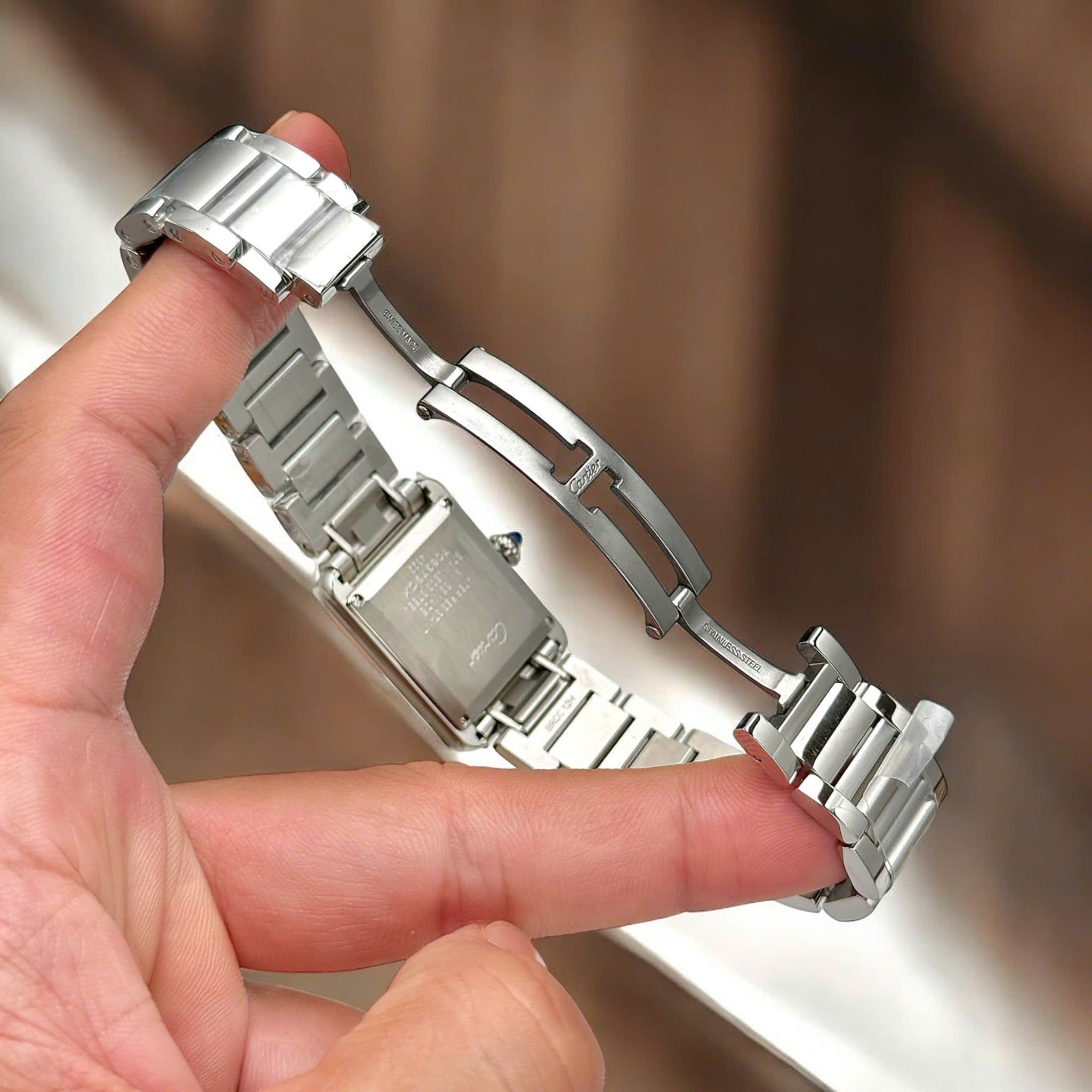 Đồng hồ Cặp đôi Cartier Tank Must WSTA0051 Watch dây Thép 29.5mm x 22mm