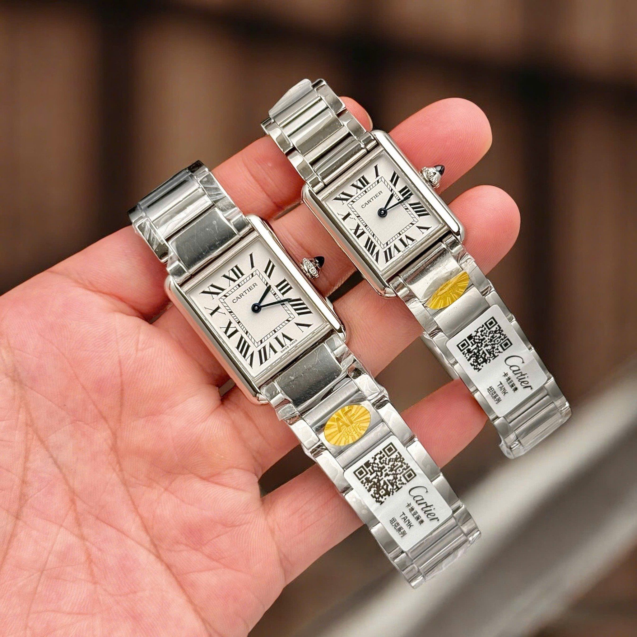 Đồng hồ Cặp đôi Cartier Tank Must WSTA0051 Watch dây Thép 29.5mm x 22mm