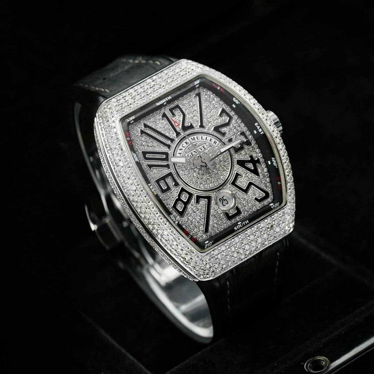 Đồng hồ Cặp đôi Frank Muller Vanguard bản V45 và V32 bản full Kim cương