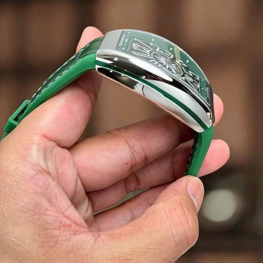 Franck Muller Vanguard Yachting V 45 SC DT thép không gỉ màu xanh lá cây