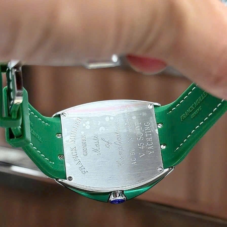 Franck Muller Vanguard Yachting V 45 SC DT thép không gỉ màu xanh lá cây