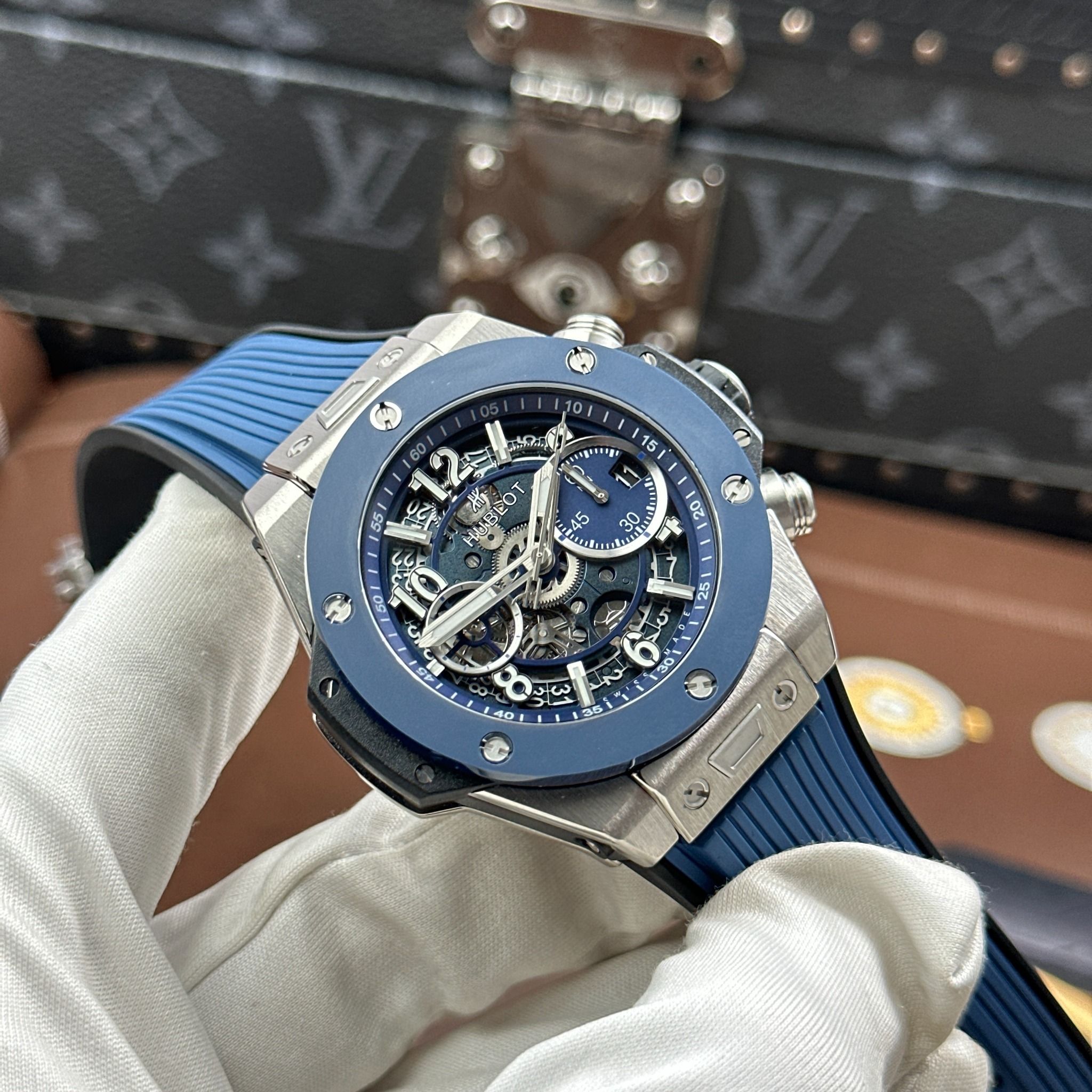 Đồng hồ Hublot Big Bang Unico Titanium Blue Ceramic 421.NL.5170.RX