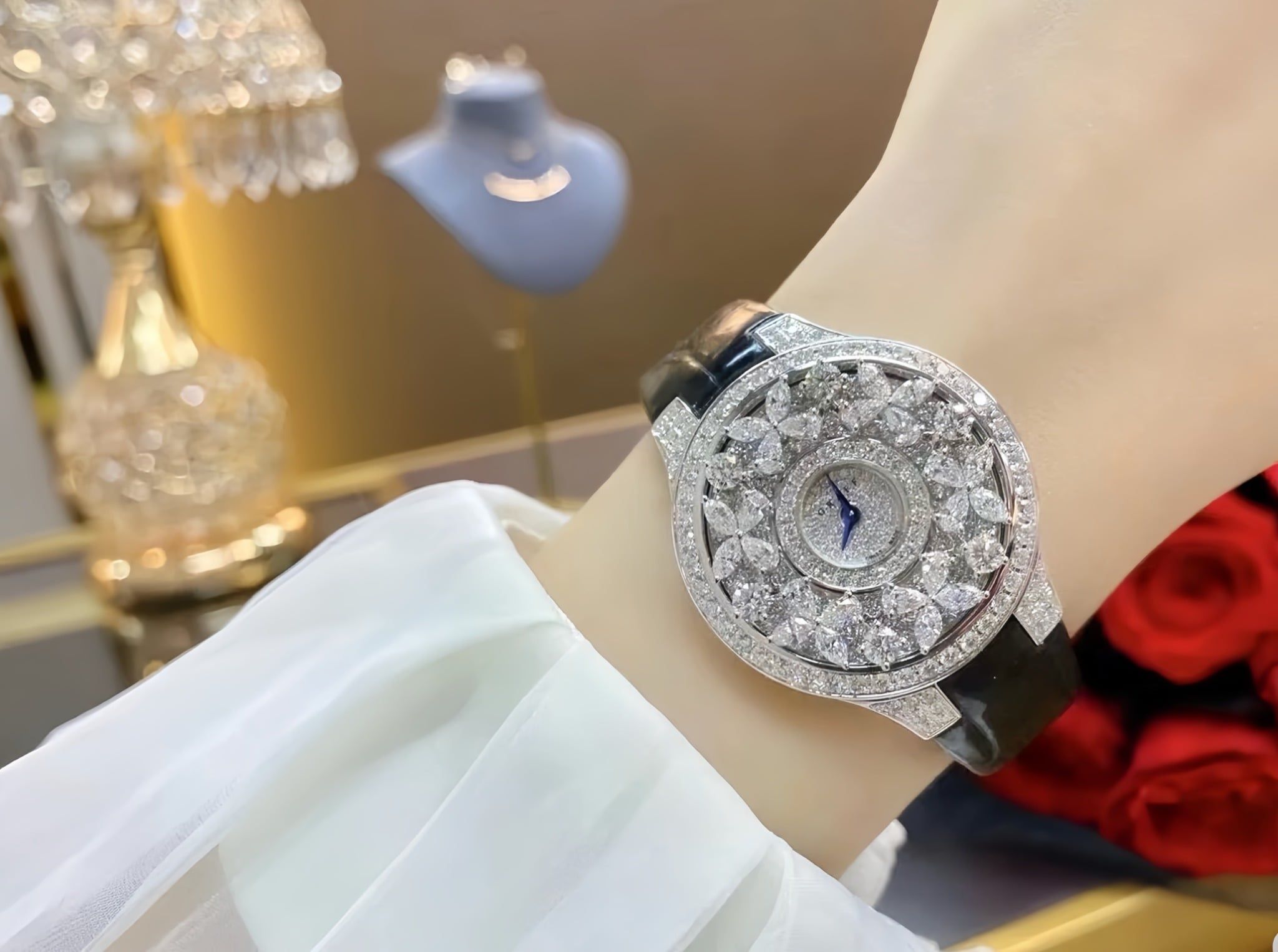 Graff Classic Butterfly Diamond Ruby White Gold 33mm