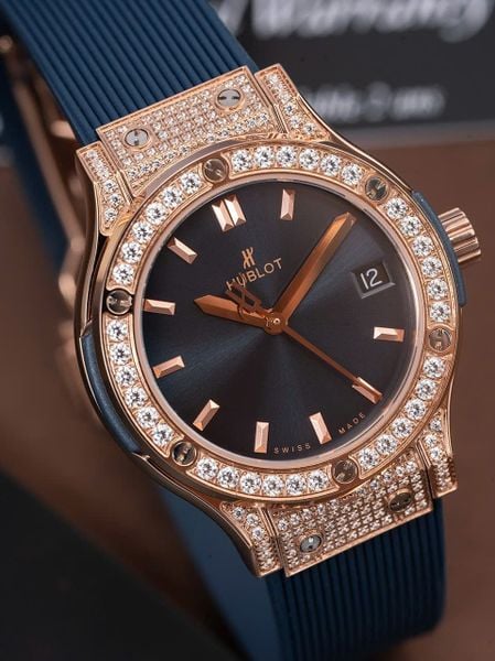 Hublot Classic Fusion King Gold Diamond Blue Màu Xanh Dương
