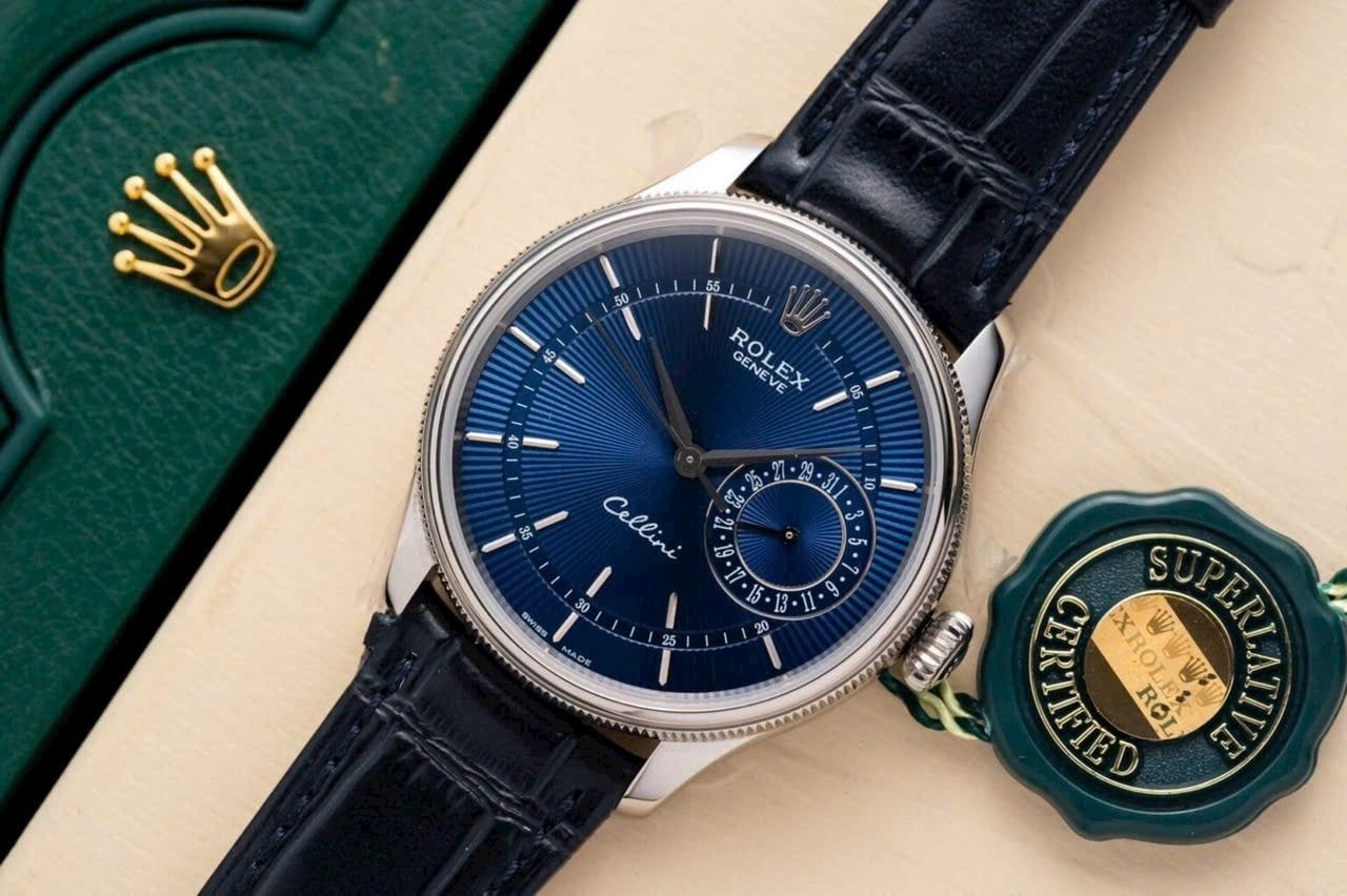 Đồng Hồ Nam Rolex Cellini Date 39mm 50519-0011 Màu Xanh Navy