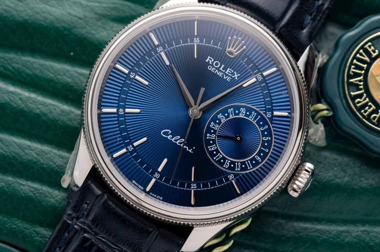 Đồng Hồ Nam Rolex Cellini Date 39mm 50519-0011 Màu Xanh Navy