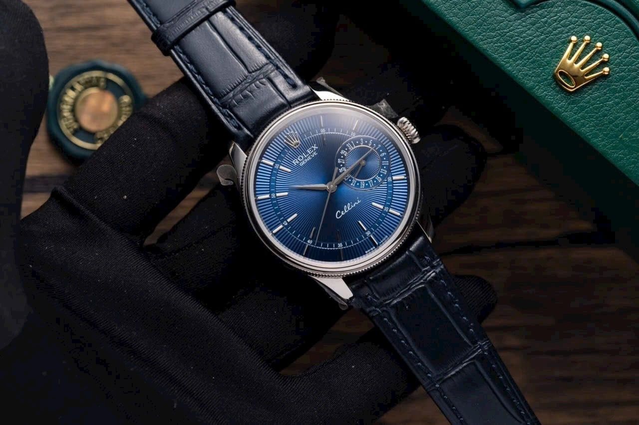 Đồng Hồ Nam Rolex Cellini Date 39mm 50519-0011 Màu Xanh Navy