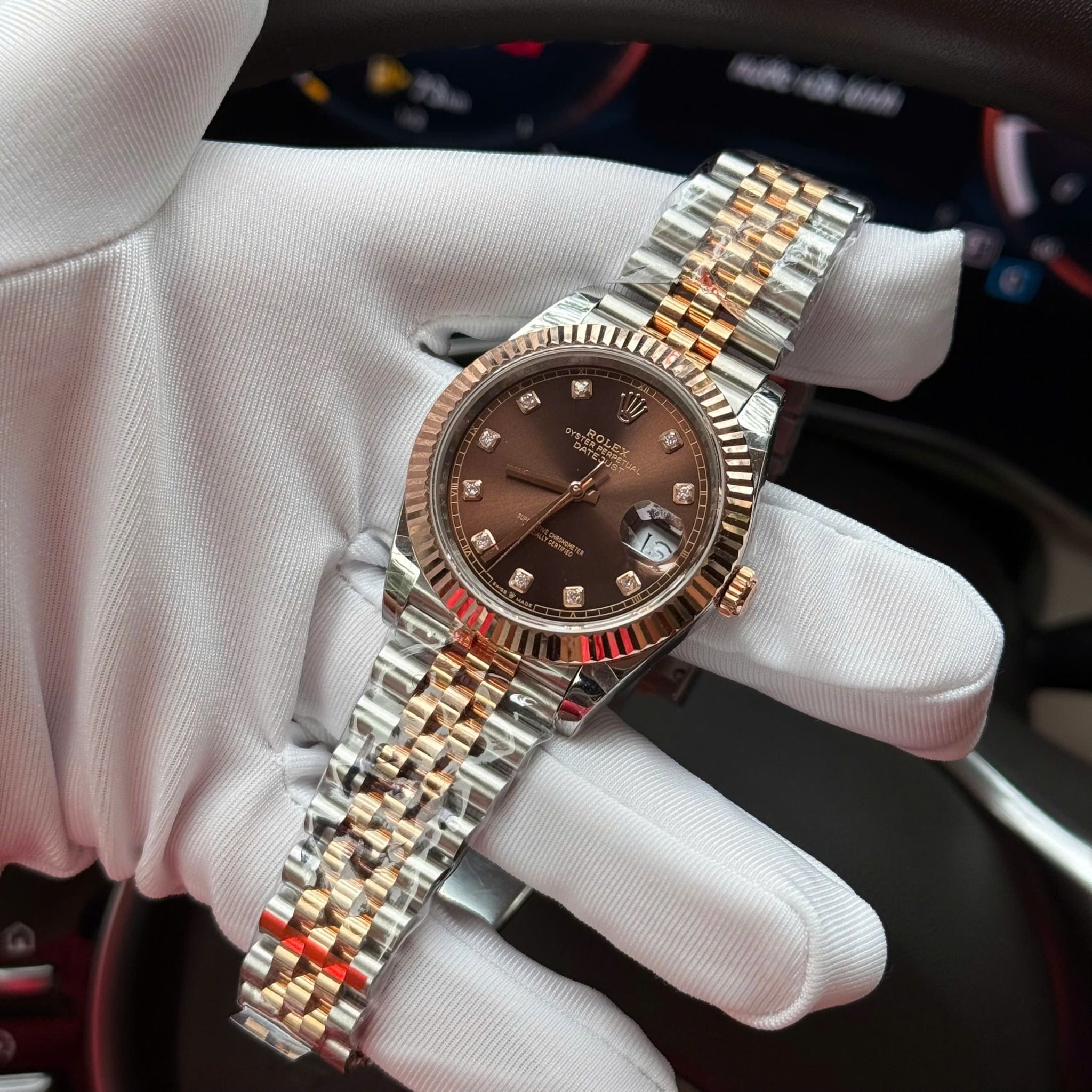 Rolex Datejust Chocolate 41mm bọc vàng GM Factory bản VIP