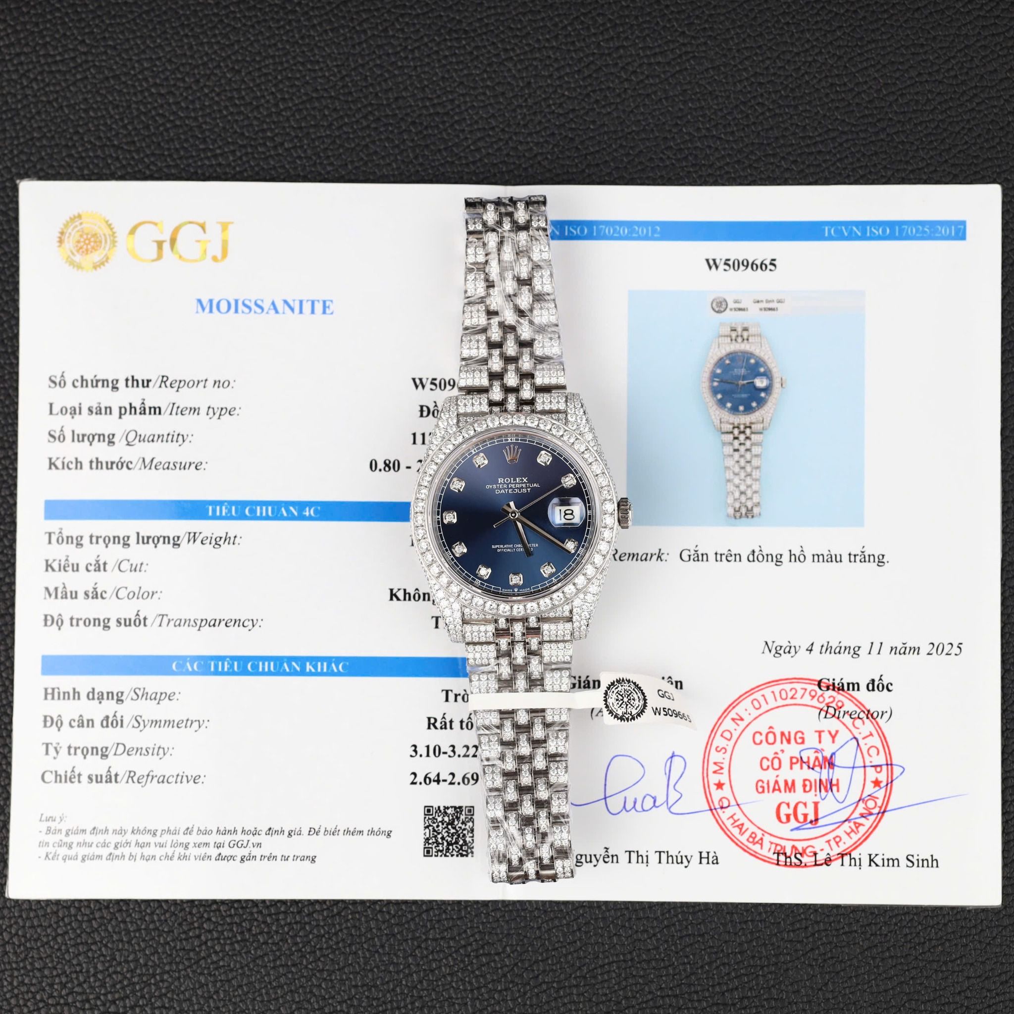 Rolex Oyster Perpetual Datejust bản chế tác độ full hơn 1000 viên kim cương Moissanite