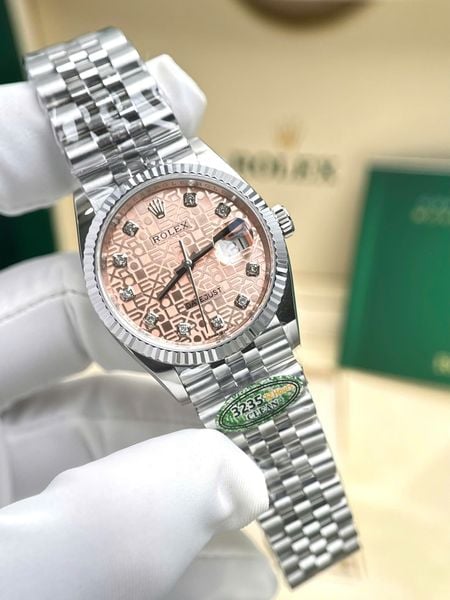 Đồng hồ Rolex Datejust 36mm 126234 Mặt Jubilee hồng Kim cương