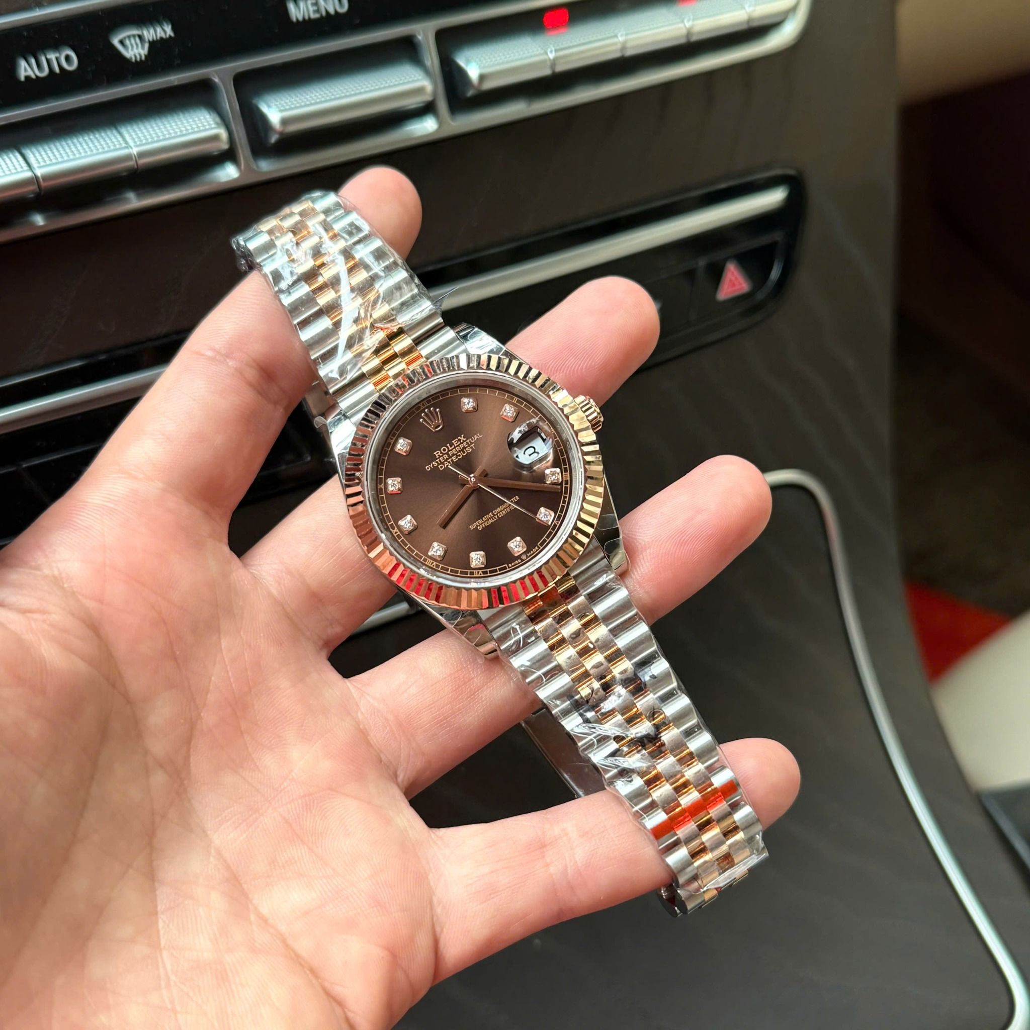 Rolex Datejust Chocolate 41mm bọc vàng GM Factory bản VIP