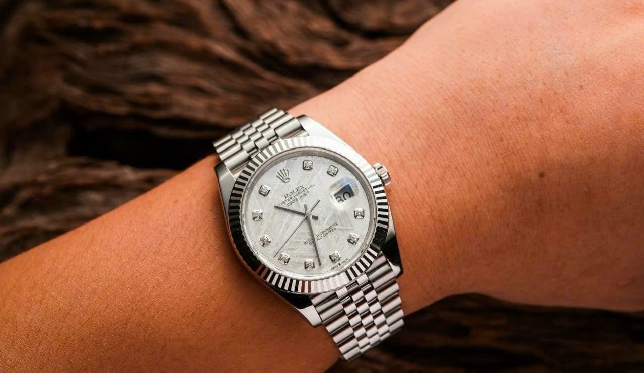 Rolex Datejust 41mm Dial thiên thạch cọc số kim cương
