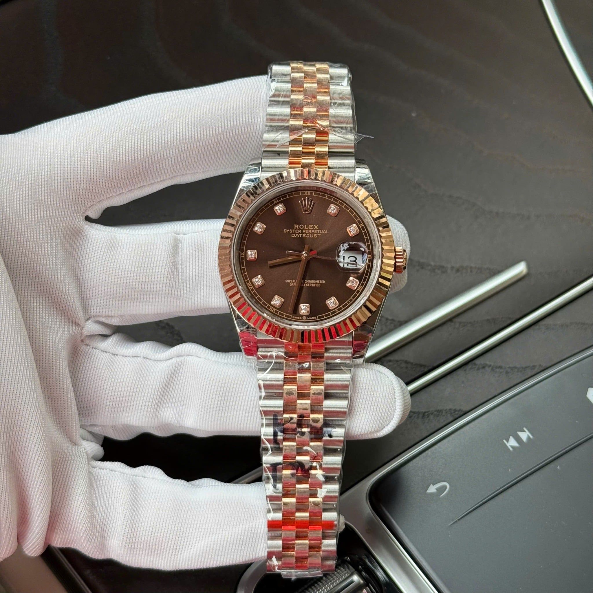Rolex Datejust Chocolate 41mm bọc vàng GM Factory bản VIP