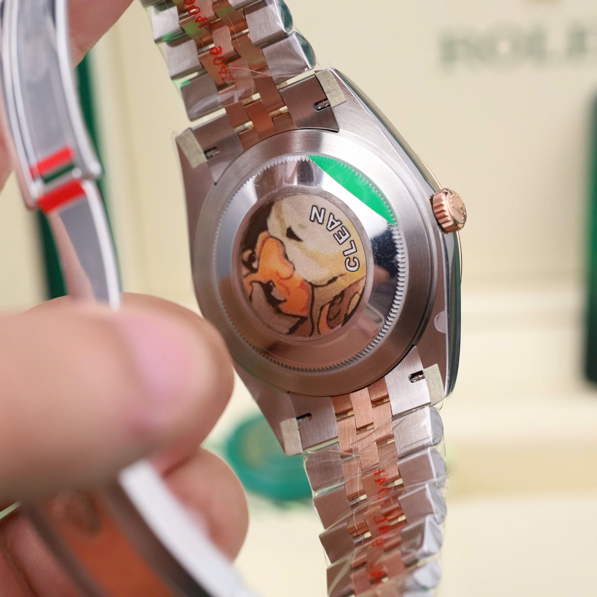 Rolex Datejust 41MM Demi Rose Gold Clean Up Dial MOP xà cừ cọc số Moissanite