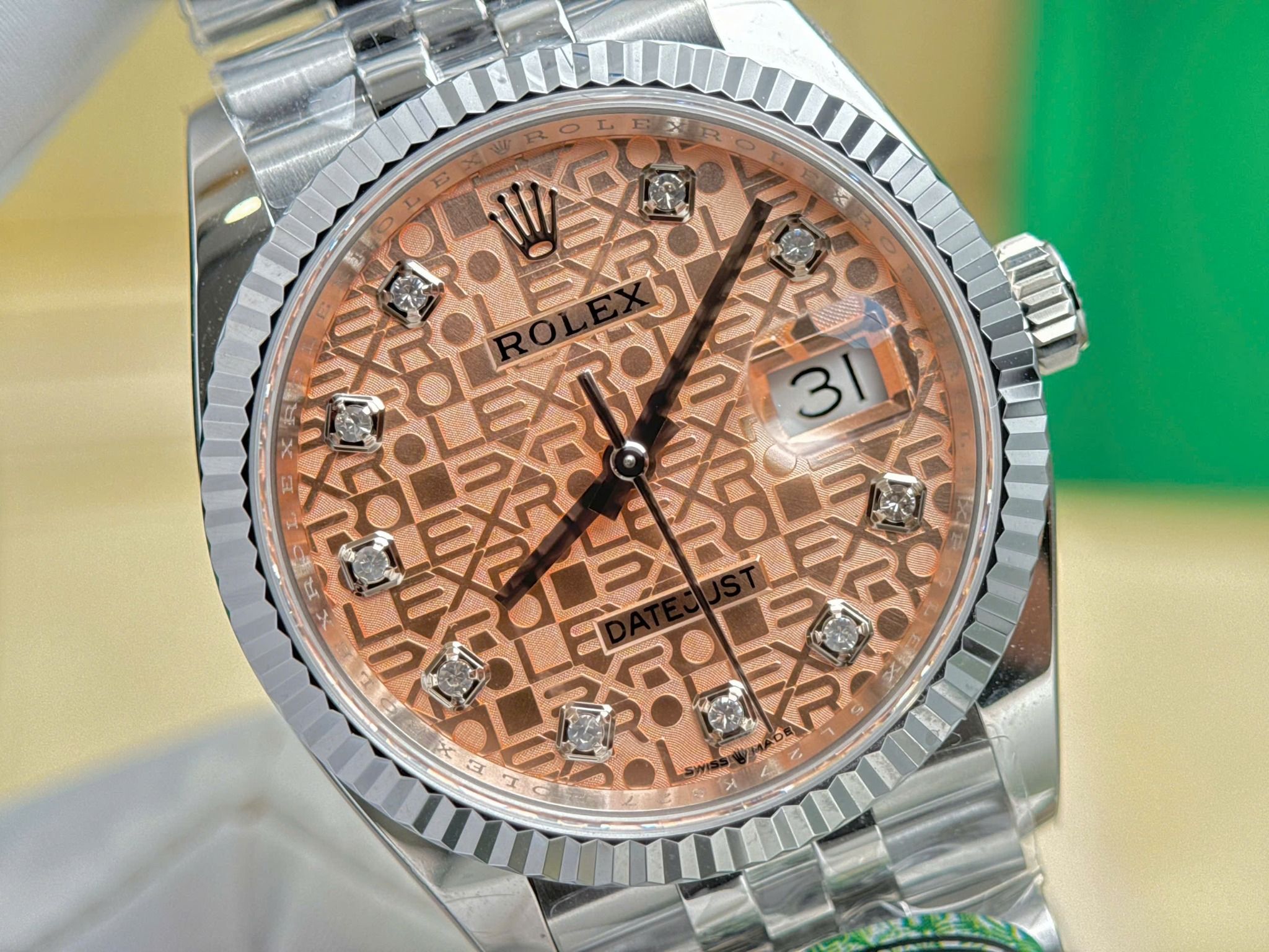 Đồng hồ Rolex Datejust 36mm 126234 Mặt Jubilee hồng Kim cương