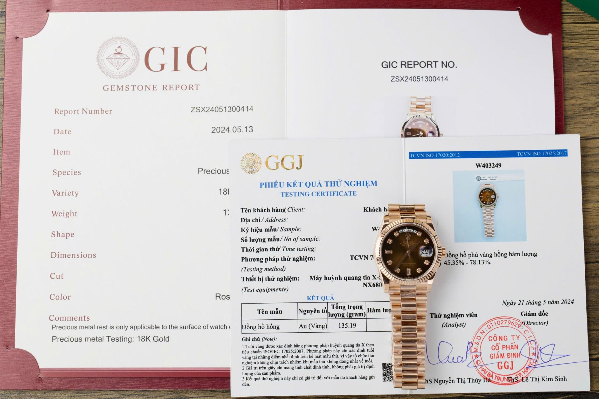 Rolex Oyster Perpetual Day-Date 40mm Vàng hồng Everose