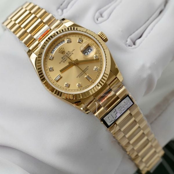 Rolex Day-Date 36mm Vàng 18K Cọc số Kim Cương