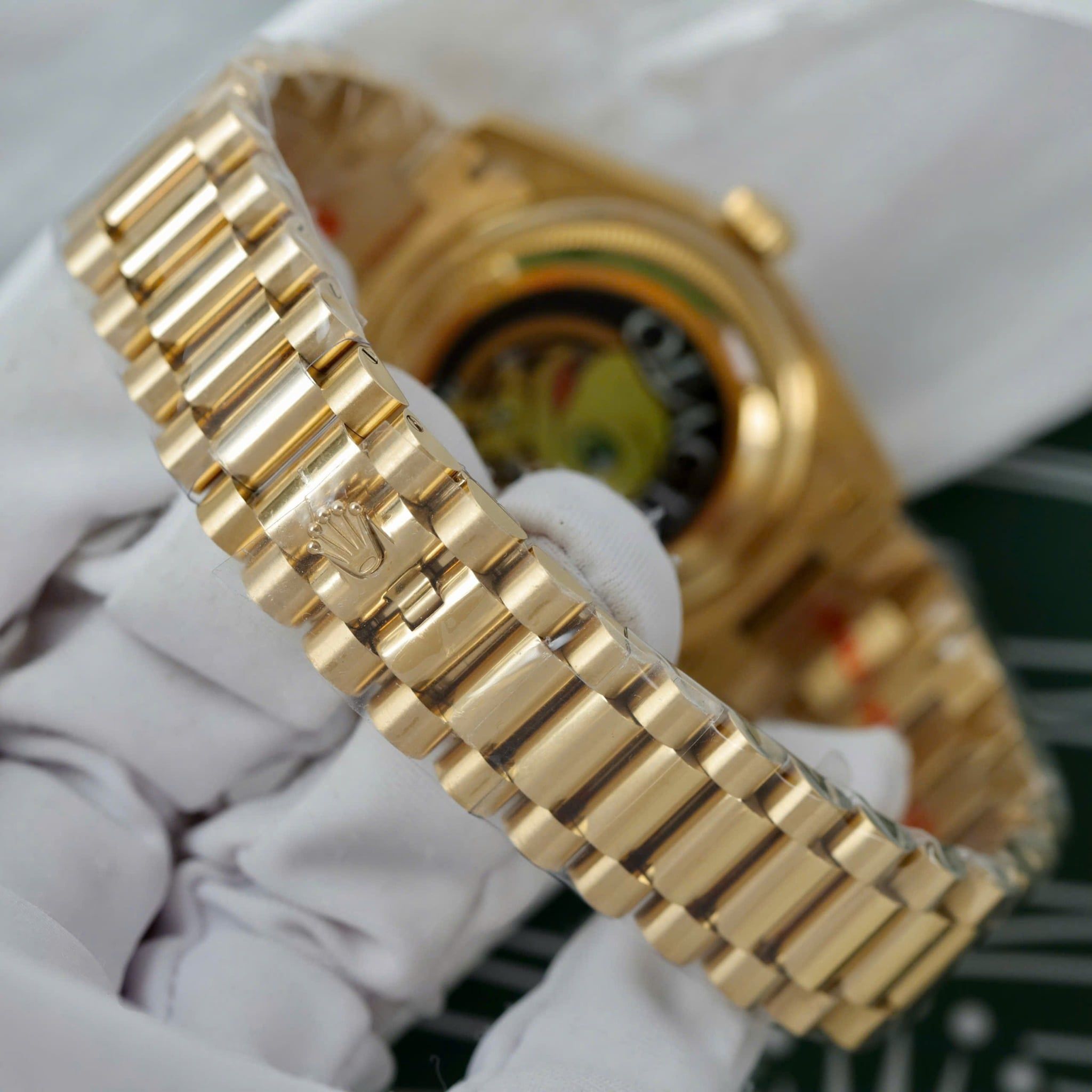 Rolex Day-Date 36mm Vàng 18K Cọc số Kim Cương