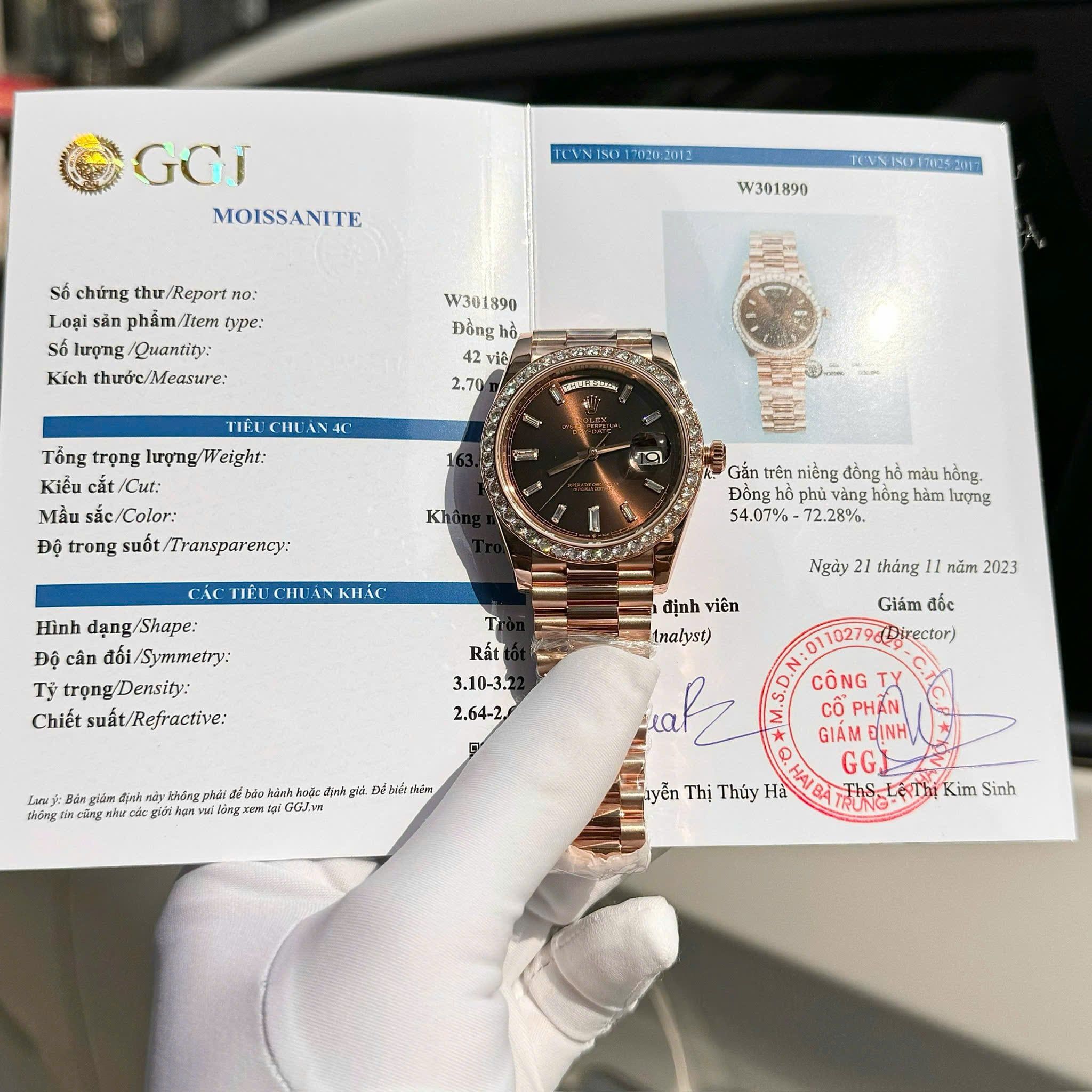Rolex Day-Date 40mm Vàng hồng Everose Mặt số Socola