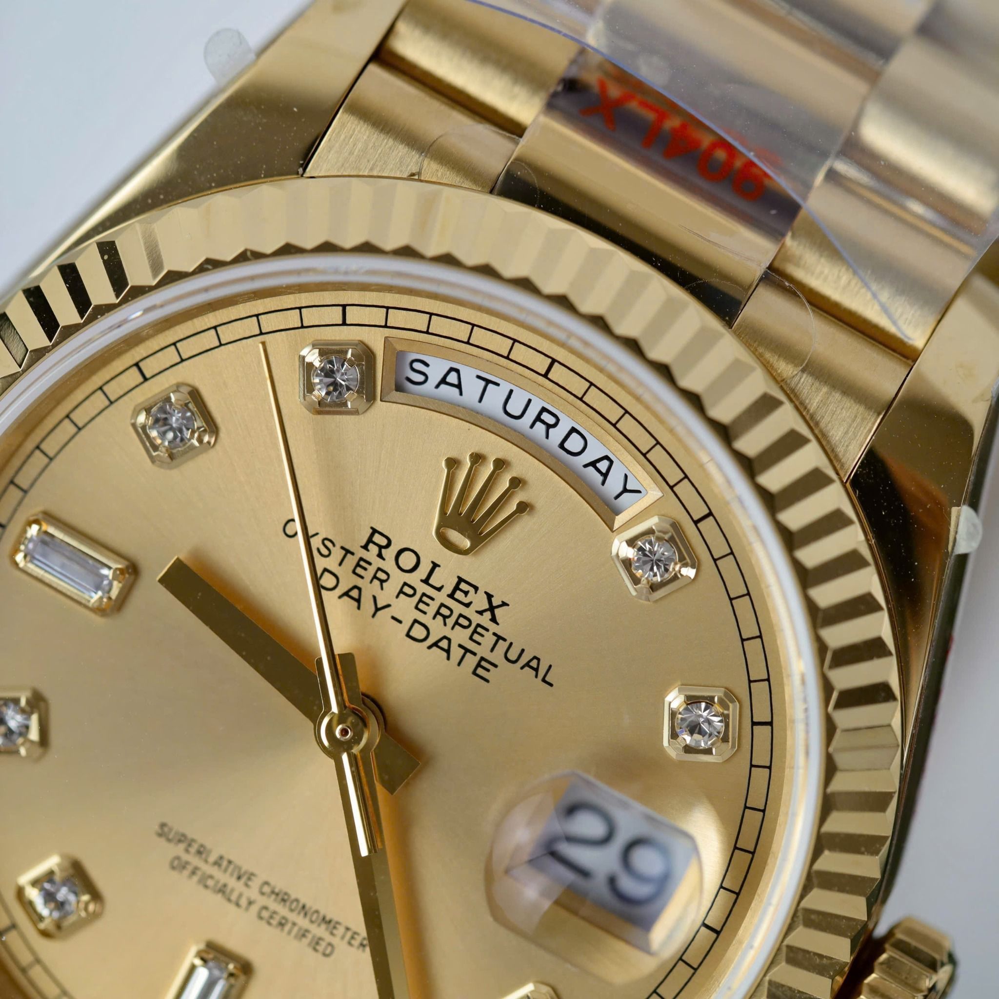 Rolex Day-Date 36mm Vàng 18K Cọc số Kim Cương
