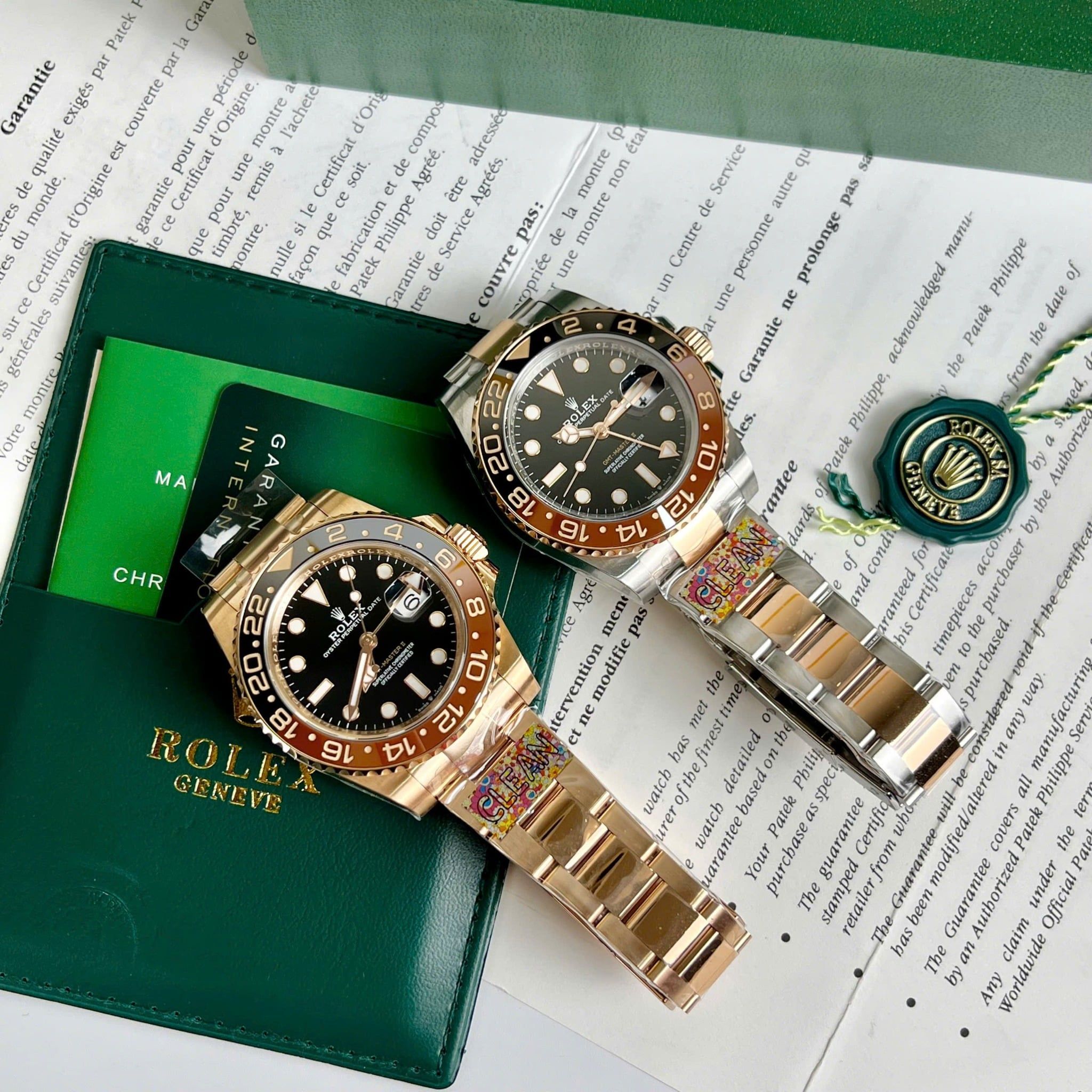 GMT Master II Root Beer Màu Bạc/Vàng Hồng