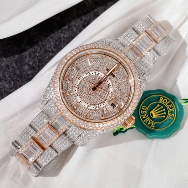 Rolex Sky Dweller 326934 42mm Vàng Hồng Mặt Số Kim Cương