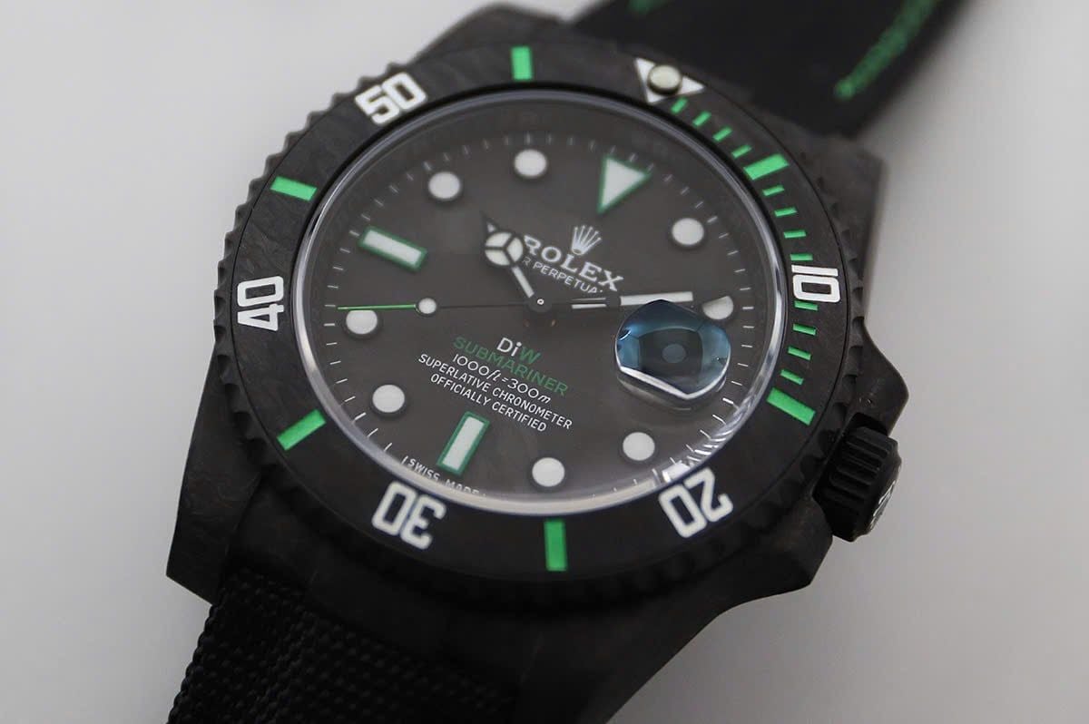 Đồng hồ Rolex Green Submariner DIW Carbon Fiber