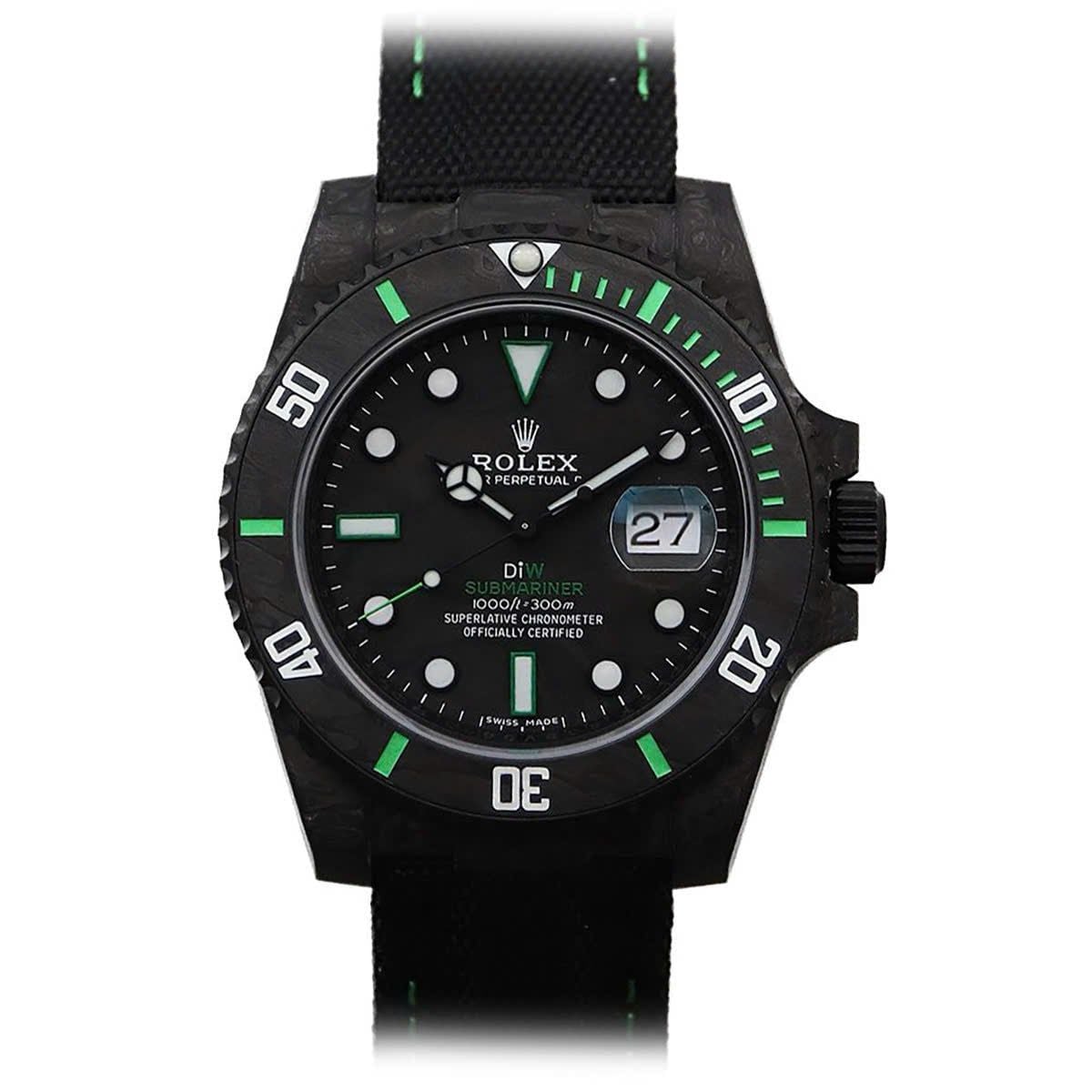 Đồng hồ Rolex Green Submariner DIW Carbon Fiber