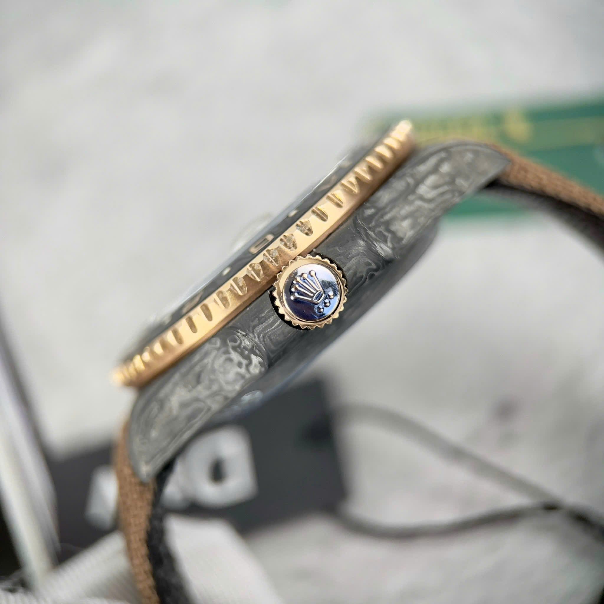 Đồng hồ Rolex GMT Master II DIW Carbon Fiber Fabric Strap