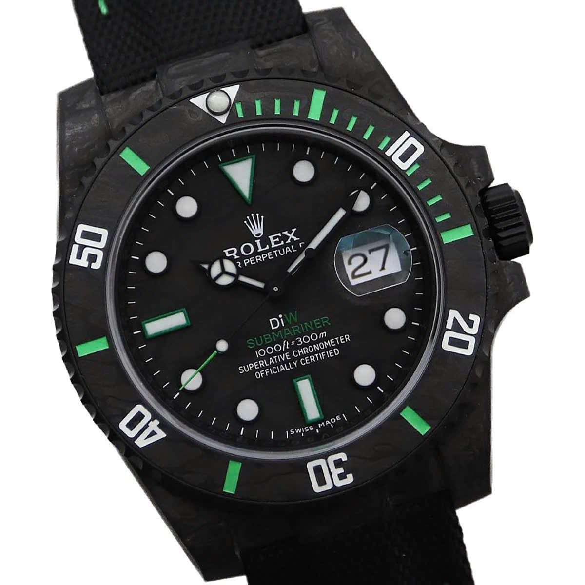 Đồng hồ Rolex Green Submariner DIW Carbon Fiber
