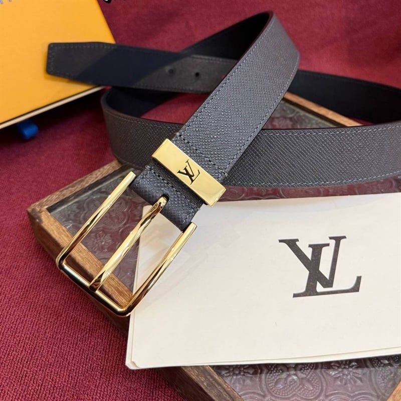 DL115 Dây Lưng Nam, Thắt Lưng Nam Da Bò Thật Cao Cấp Louis Vuitton