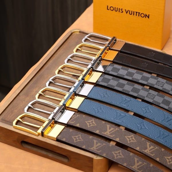 DL120 Dây Lưng Nam, Thắt Lưng Nam Da Bò Thật Cao Cấp Louis Vuitton