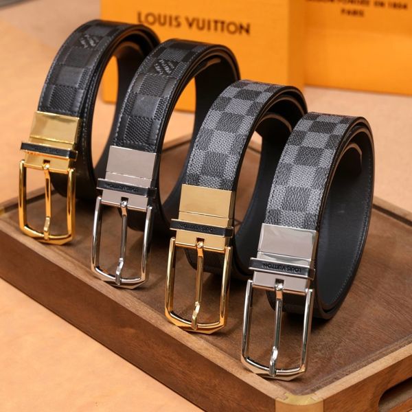 DL120 Dây Lưng Nam, Thắt Lưng Nam Da Bò Thật Cao Cấp Louis Vuitton