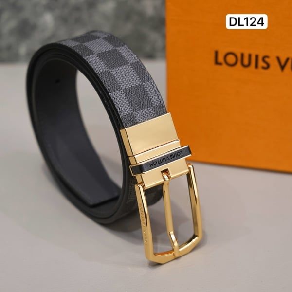 DL124 Dây Lưng Nam, Thắt Lưng Nam Da Bò Thật Cao Cấp Louis Vuitton