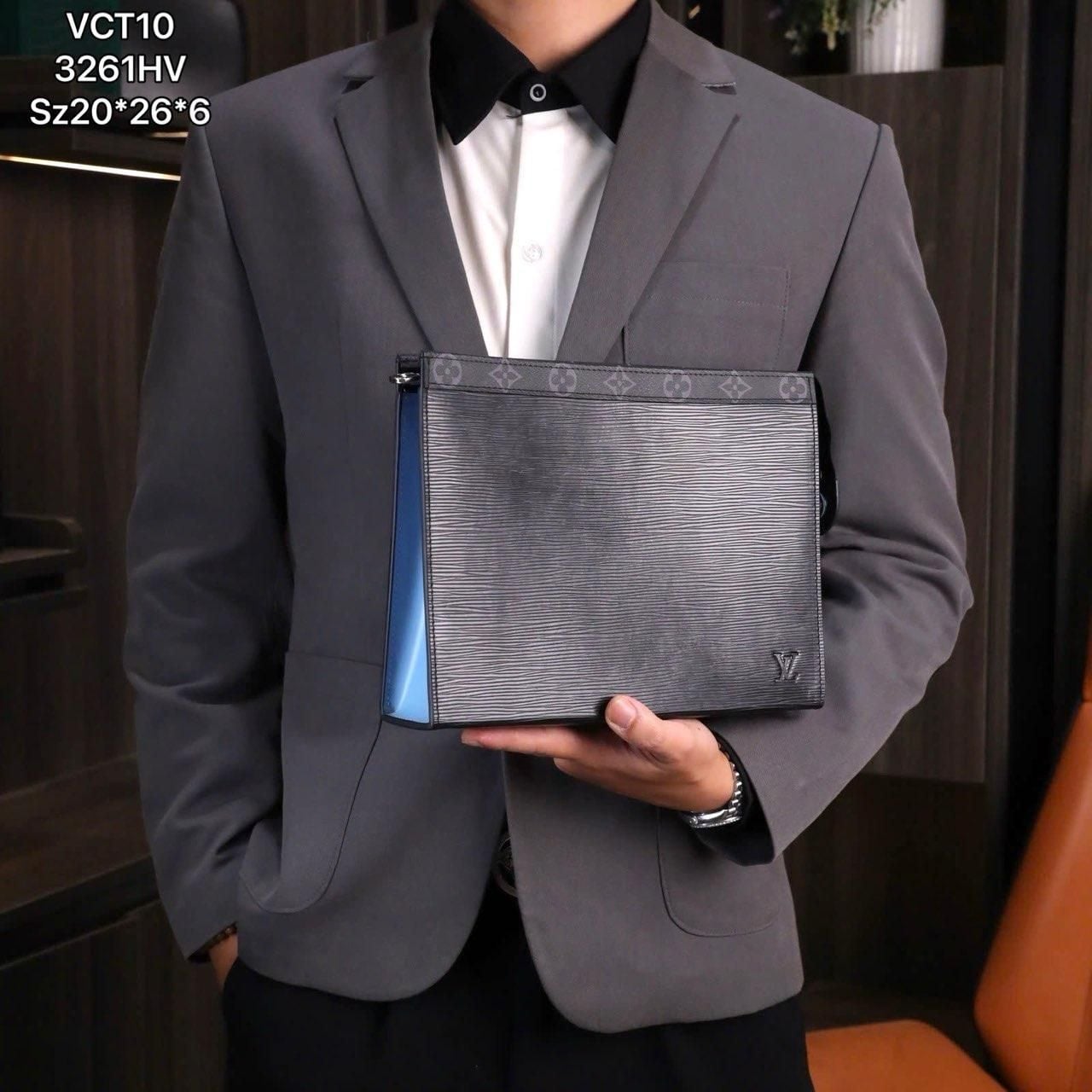 VCT10 Ví Nam Cầm tay, Clutch Cầm Tay Nam Da Bò Louis Vuitton