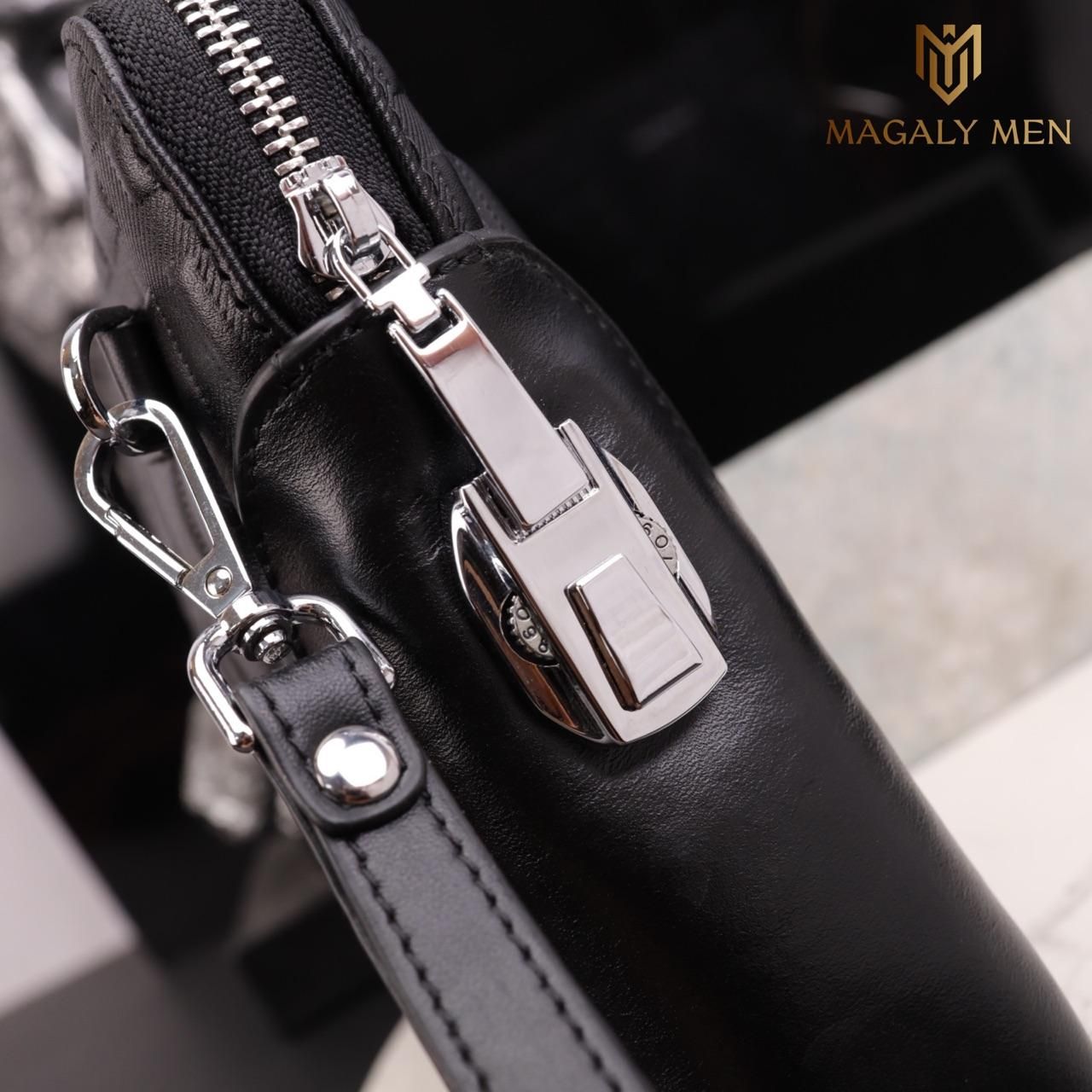 SALE Ví Khóa Số, Ví Nam Cầm tay, Clutch Cầm Tay Nam Da Bò Burberry